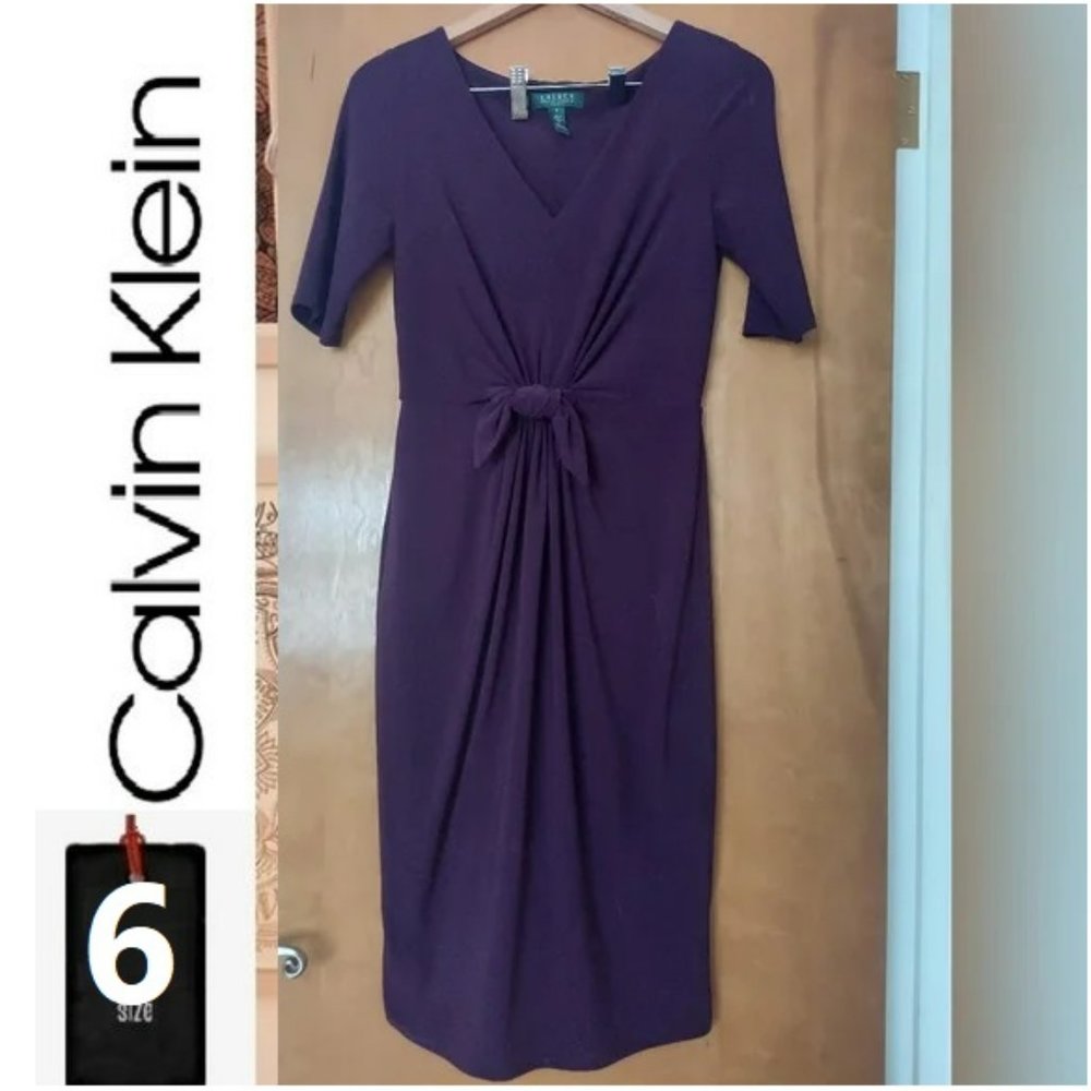 CK dress,  size 6 business casual dark purple